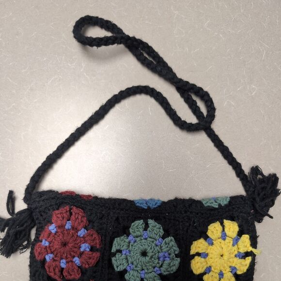 Granny Square Afghan Crochet Bag Handmade Shoulder Cross Body Purse Tote - Picture 5 of 5